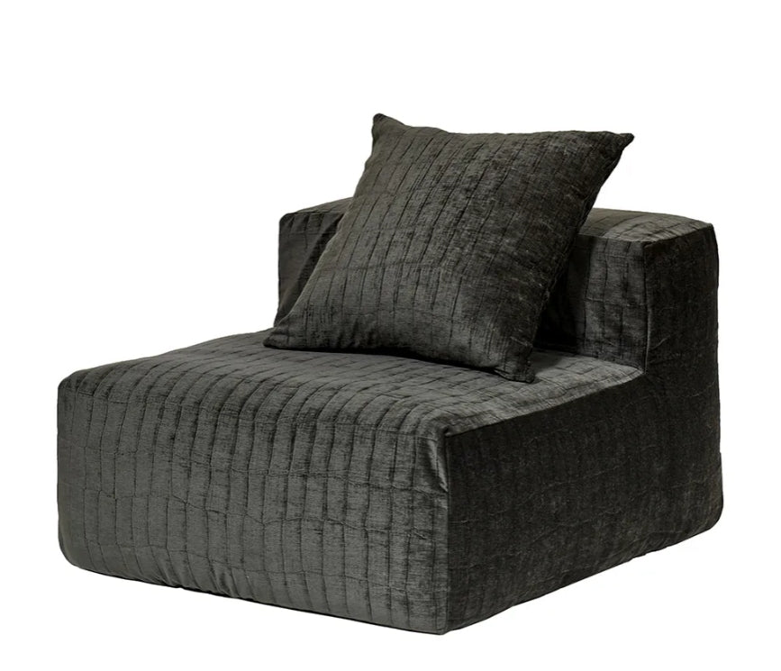 Urban Solo Bank Crumpled Velvet Anthracite