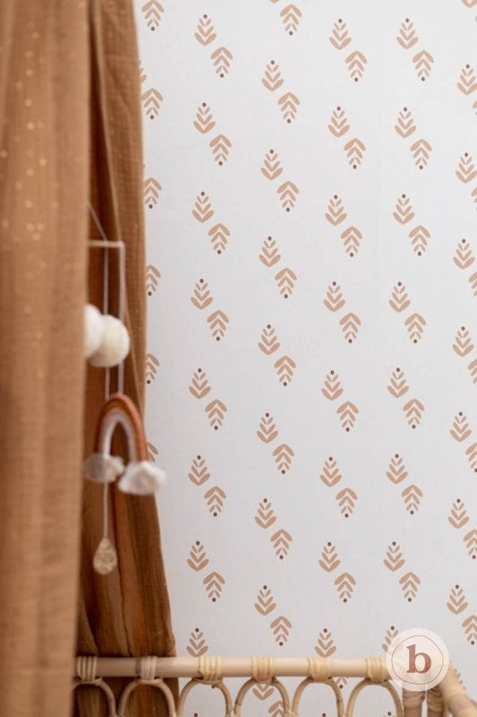 Behang Cappuccino Roze