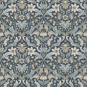 Boråstapeter Blomsterfröjd — Timeless Traditions vliesbehang in blauw, sfeervolle slaapkamer