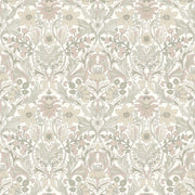 Boråstapeter Blomsterfröjd — Timeless Traditions vliesbehang in beige, sfeervolle slaapkamer