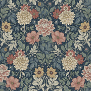 Boråstapeter Dahlia Garden — Falsterbo III, Icons vliesbehang in blauw, sfeervolle woonkamer