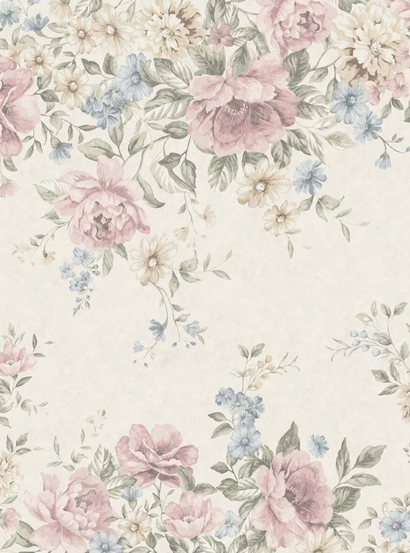 Boråstapeter Flower Garden Mural — Newbie Wallpaper vliesbehang in multi, sfeervolle slaapkamer