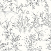 Boråstapeter Forest Friends — Newbie Wallpaper vliesbehang in wit, sfeervolle kinderkamer