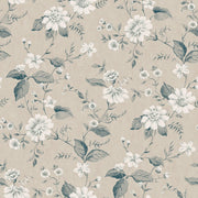 Boråstapeter Laura´s Cottage — Cottage Garden vliesbehang in beige, sfeervolle slaapkamer