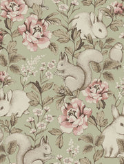 Boråstapeter Magic Forest — Newbie Wallpaper vliesbehang in groen, sfeervolle kinderkamer
