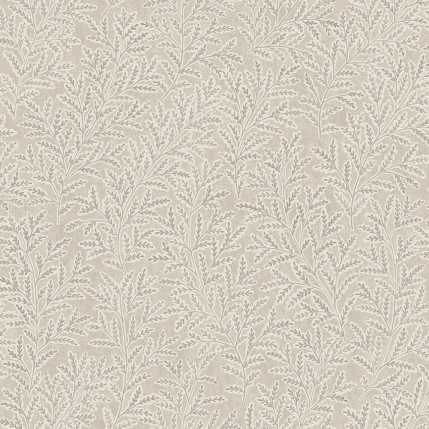 Boråstapeter Molly´s Meadow — Cottage Garden vliesbehang in beige, sfeervolle slaapkamer