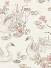 Boråstapeter Lily Swan — Newbie Wallpaper vliesbehang in multi, sfeervolle slaapkamer