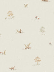 Boråstapeter Little Fox — Newbie Wallpaper vliesbehang in beige, sfeervolle kinderkamer