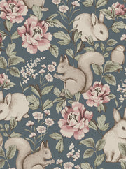 Boråstapeter Magic Forest — Newbie Wallpaper vliesbehang in blauw, sfeervolle kinderkamer
