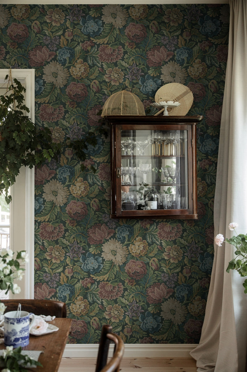 Cottage Garden Nightingale Garden Mural