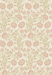 Boråstapeter Poppy Flow — Treasured vliesbehang in roze, sfeervolle slaapkamer