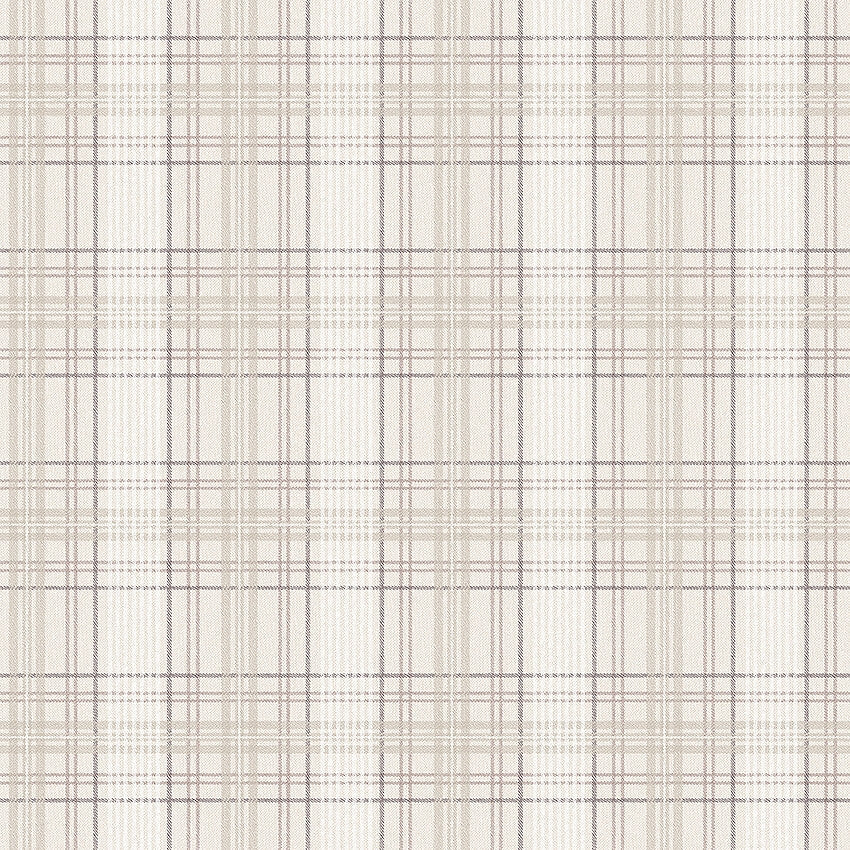Boråstapeter Tailor´s Tweed — Cottage Garden vliesbehang in beige, sfeervolle slaapkamer