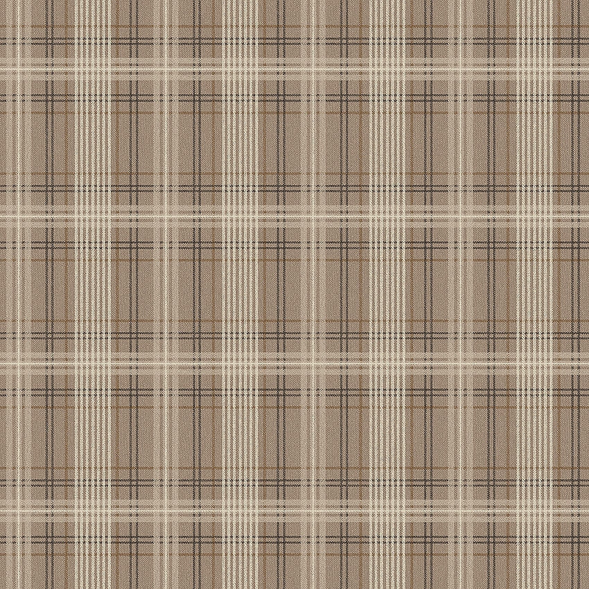 Boråstapeter Tailor´s Tweed — Cottage Garden vliesbehang in bruin, sfeervolle slaapkamer