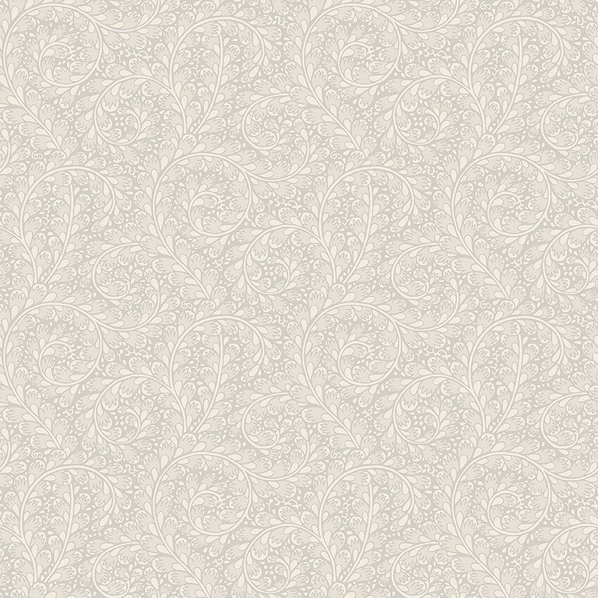 Boråstapeter Wild Ferns — Treasured vliesbehang in beige, sfeervolle slaapkamer