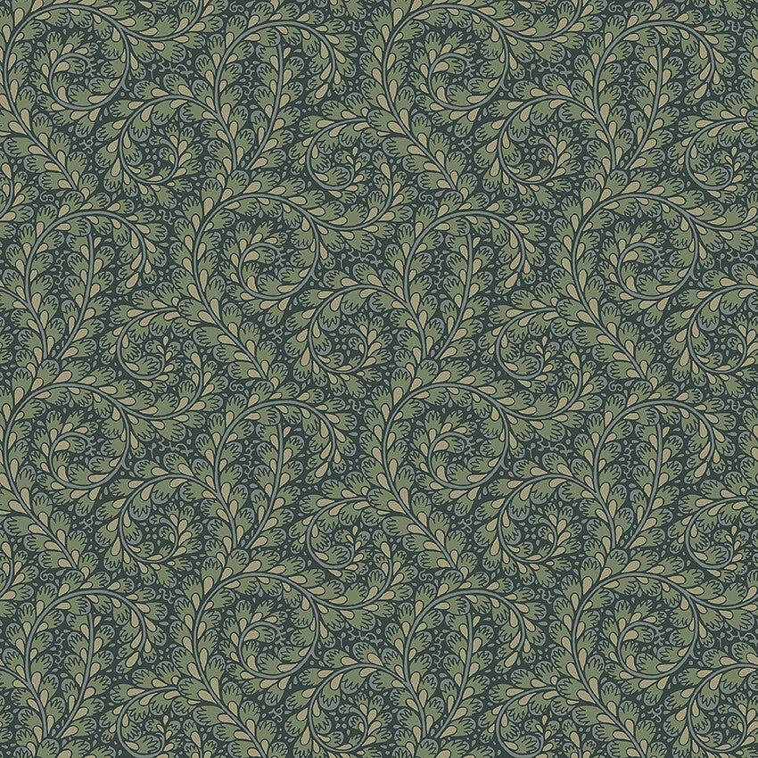 Boråstapeter Wild Ferns — Treasured vliesbehang in groen, sfeervolle slaapkamer