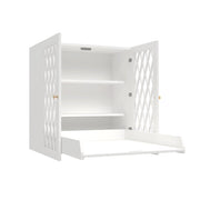 Wandcommode Opklapbaar Harlequin-wit