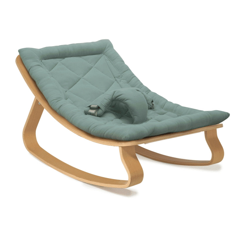 Charlie Crane LEVO Wipstoeltje Beech blue/grey blue/grey — productfoto op witte achtergrond bij Lidor