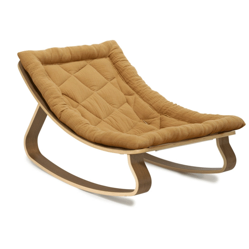 LEVO Wipstoeltje Walnut camel