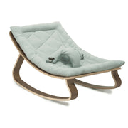 Charlie Crane LEVO Wipstoeltje Walnut blue/green blue/green — productfoto op witte achtergrond bij Lidor