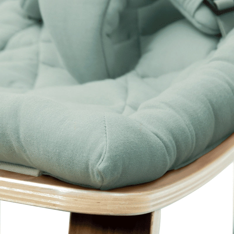 LEVO Wipstoeltje Walnut blue/green