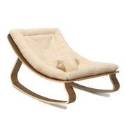 Charlie Crane LEVO Wipstoeltje Walnut cream cream — productfoto op witte achtergrond bij Lidor