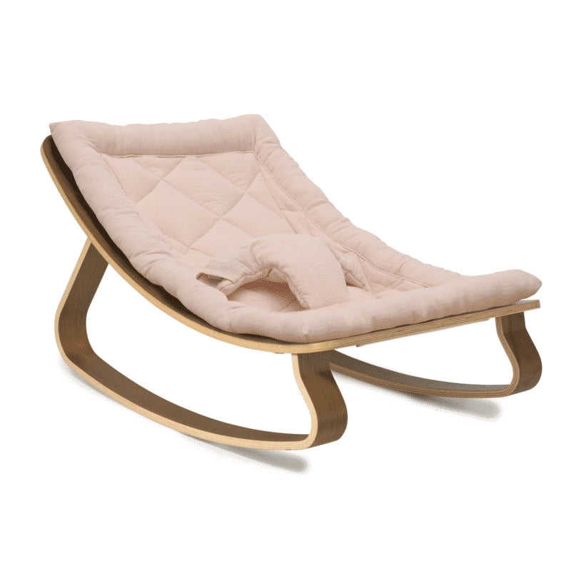 Charlie Crane LEVO Wipstoeltje Walnut rose rose — productfoto op witte achtergrond bij Lidor