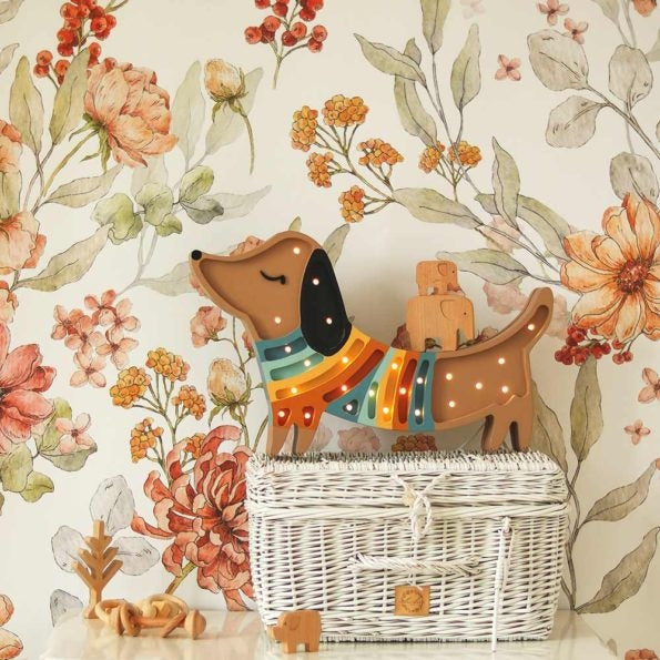 Behang Autumn Meadow White