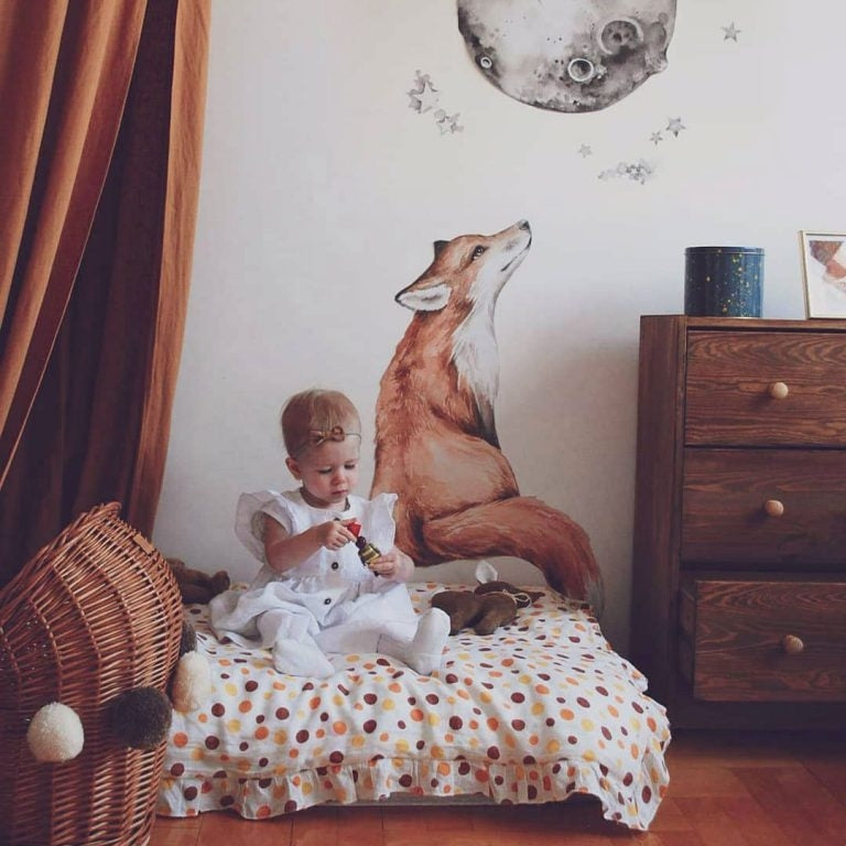 Mr Fox Goodnight Muursticker