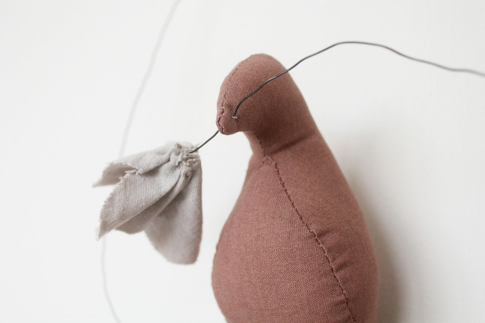 Mama Bird Dusty Pink Cotton Flower