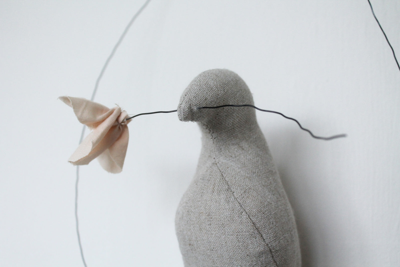 Mama Bird Natural Linnen Cotton Flower
