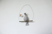 Mama Bird Pebble Grey Cotton Flower