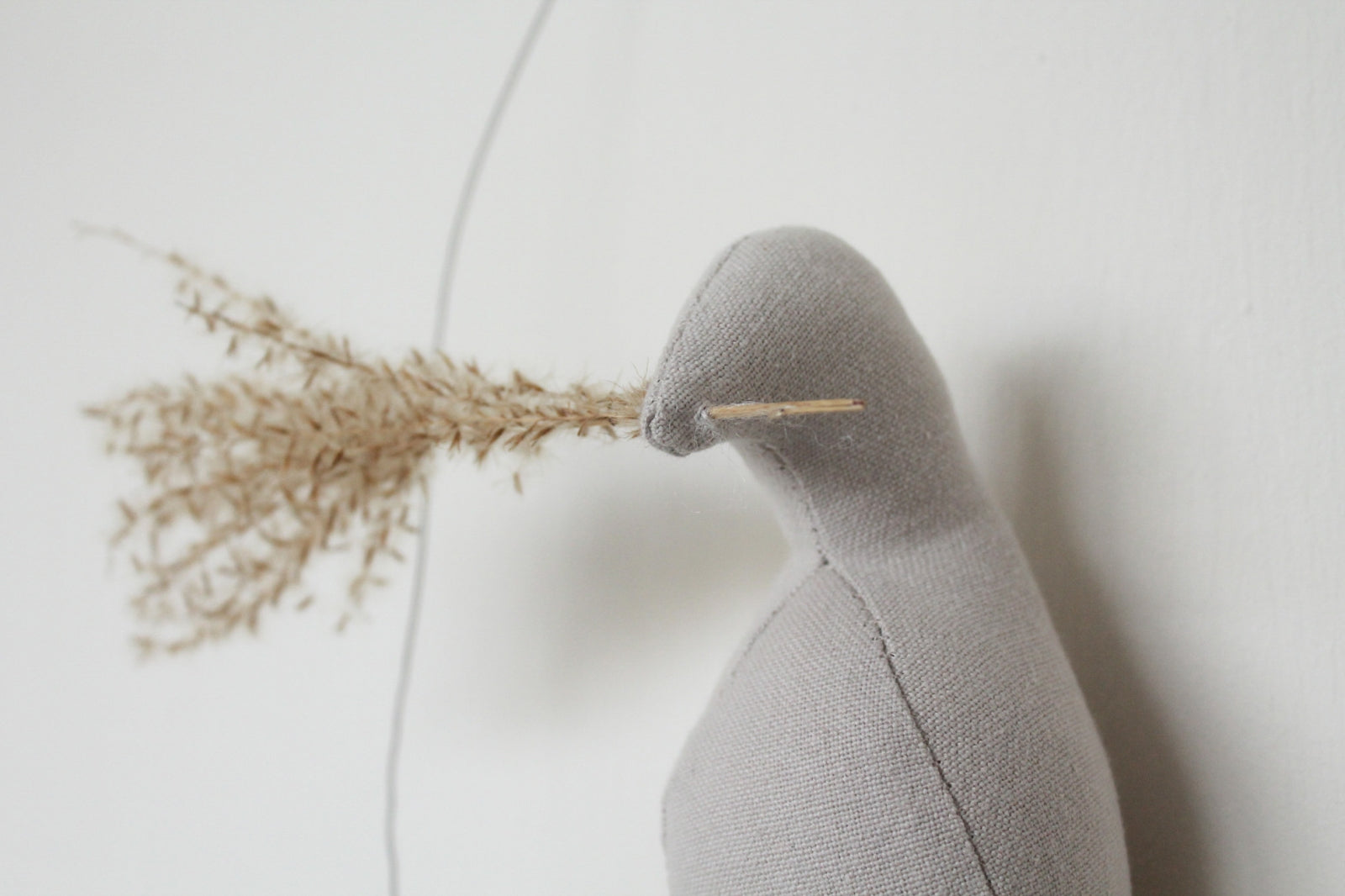 Mama Bird Pebble Grey Cotton Reed Grass