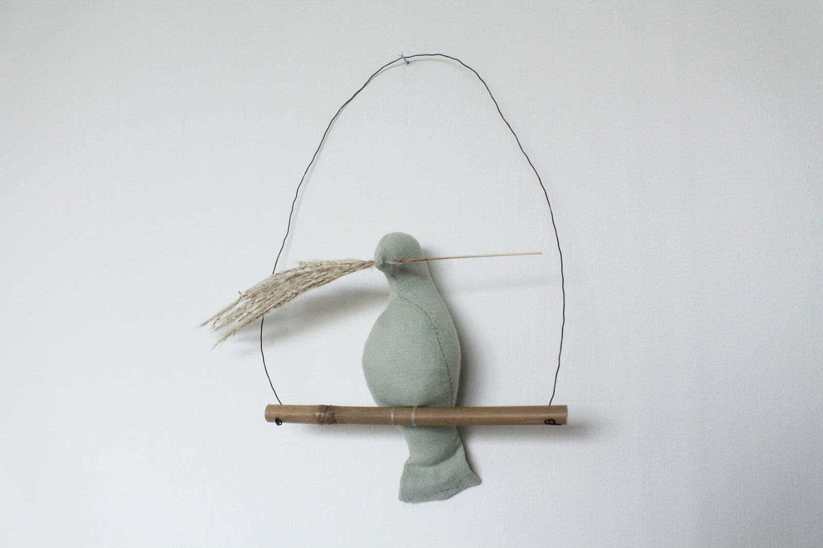 Mama Bird Soft Green Cotton Reed Grass