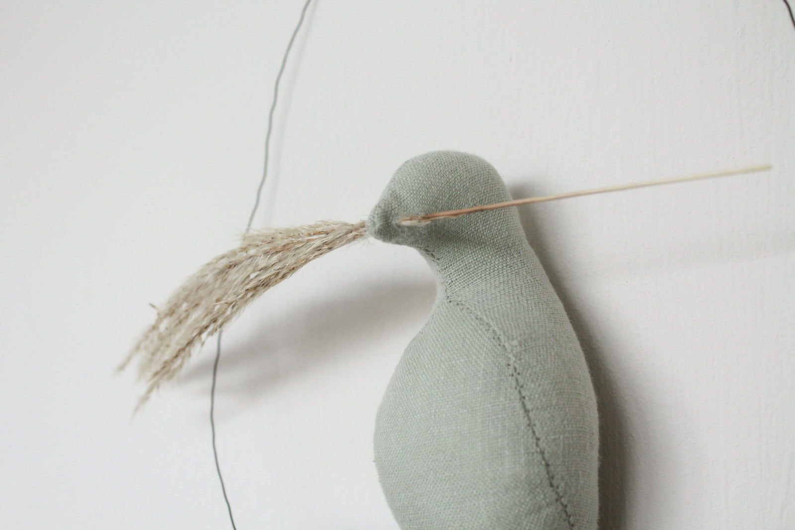 Mama Bird Soft Green Cotton Reed Grass