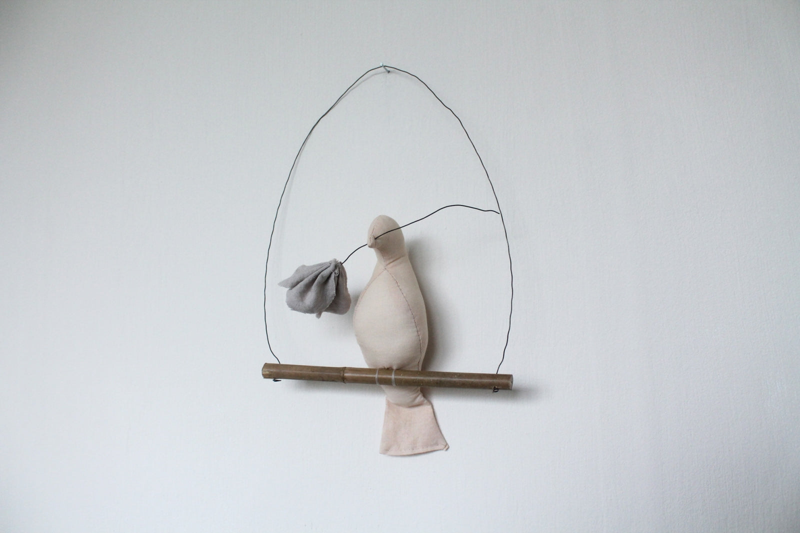 Mama Bird Soft Pink Cotton Flower