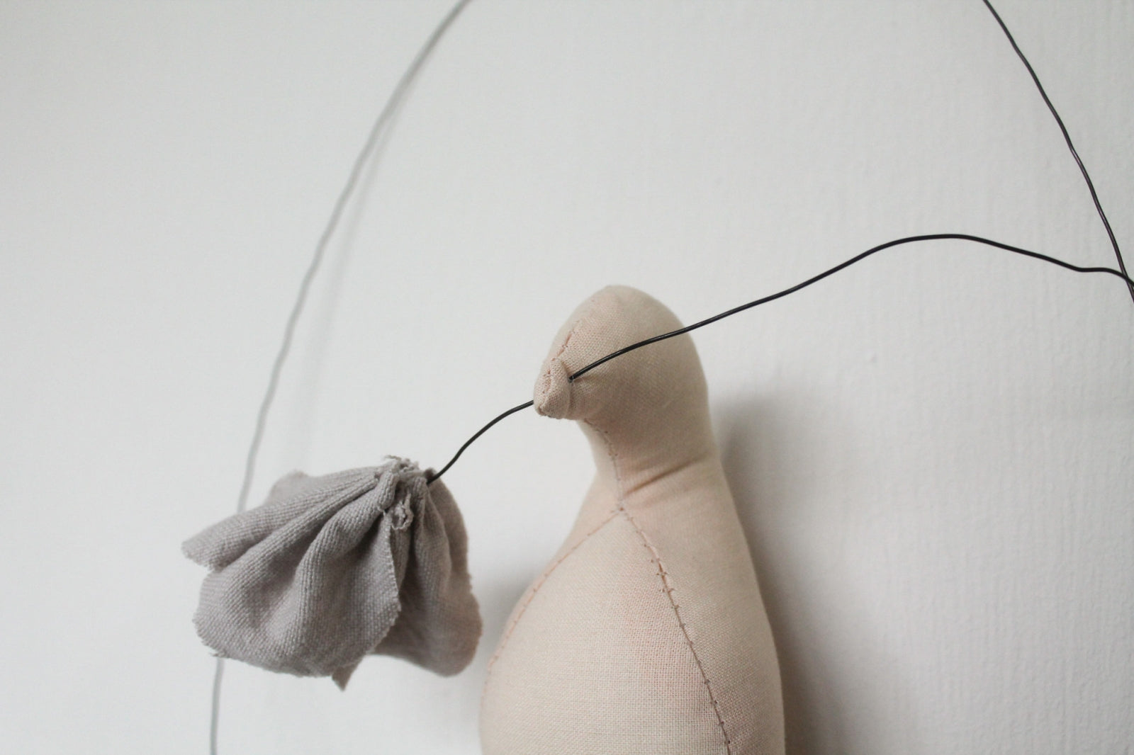 Mama Bird Soft Pink Cotton Flower