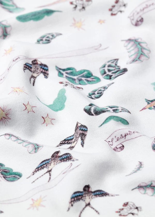 Pyjama Bird Of Paradise White