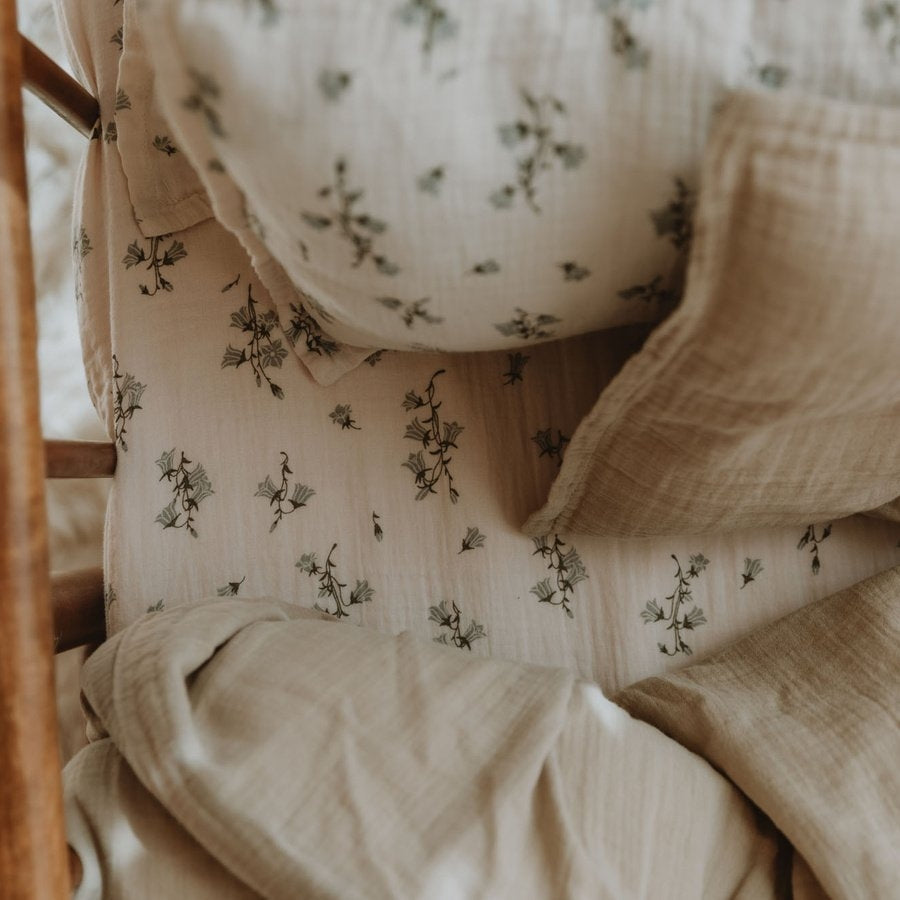 Bluebell Muslin Hoeslaken
