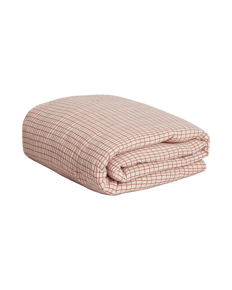 Checks Rust Gevoerde Muslin Deken