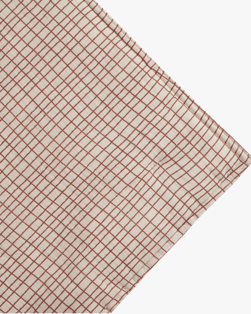 Checks Rust Gevoerde Muslin Deken