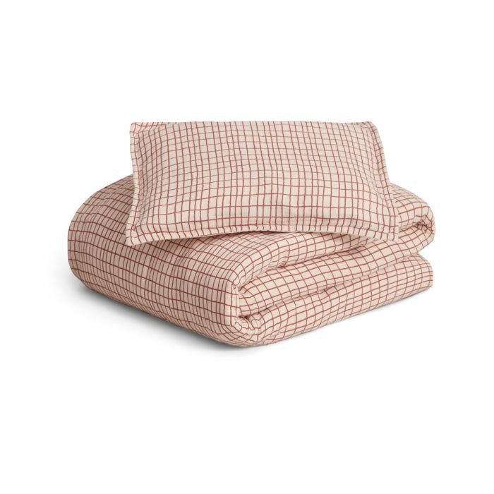 Checks Rust Muslin Dekbedovertrekset
