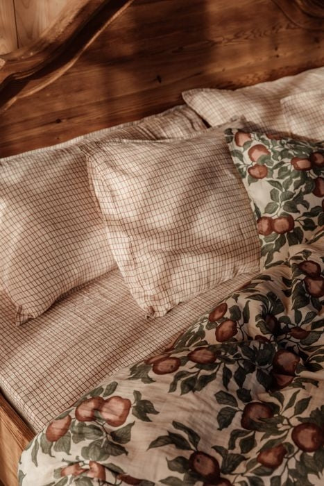 Checks Rust Muslin Hoeslaken