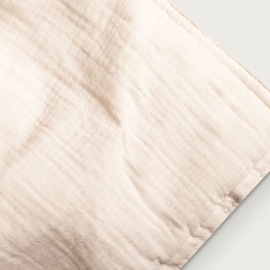 Eggshell Gevoerde Muslin Deken