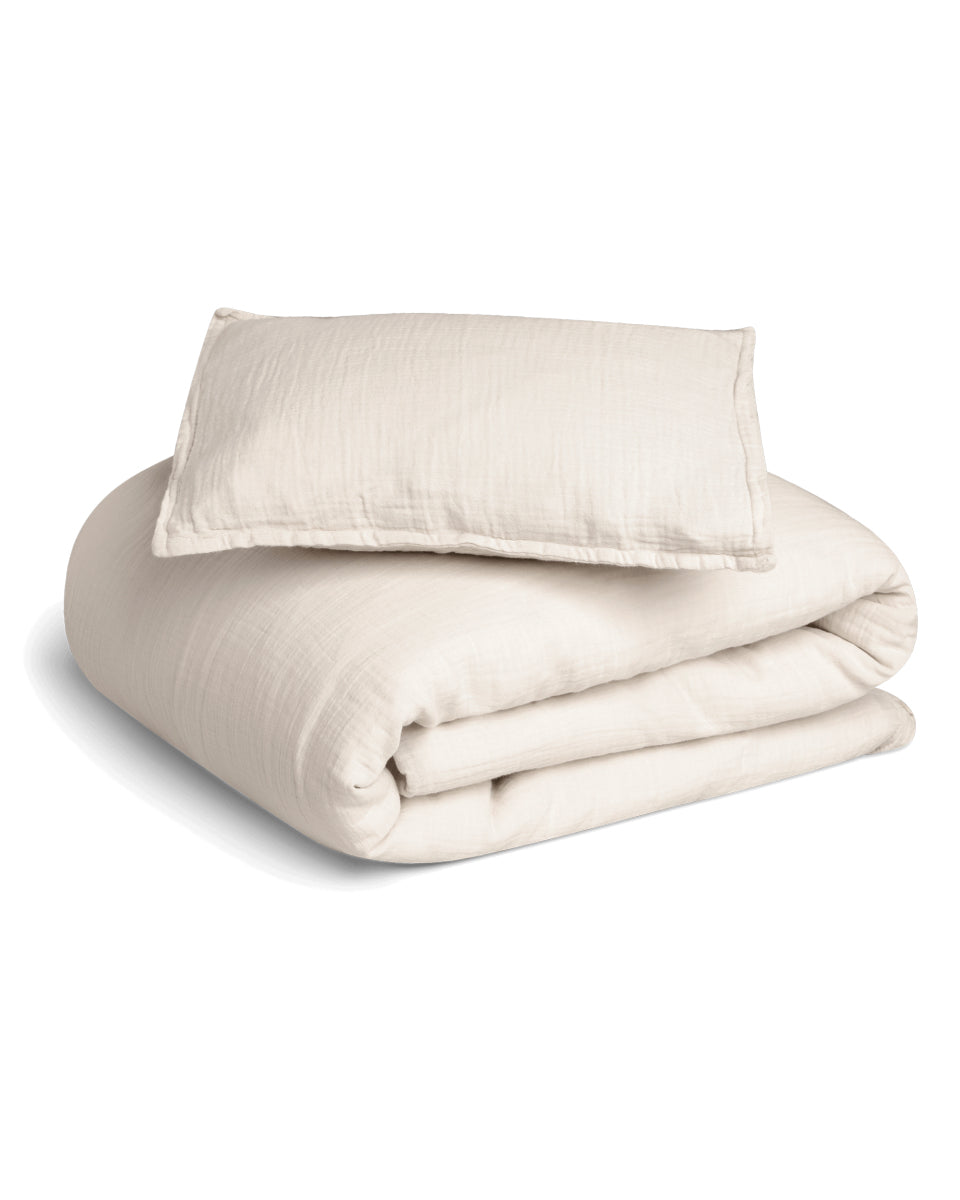 Eggshell Muslin Dekbedovertrek