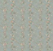 Floral Stripe Pale Turquoise