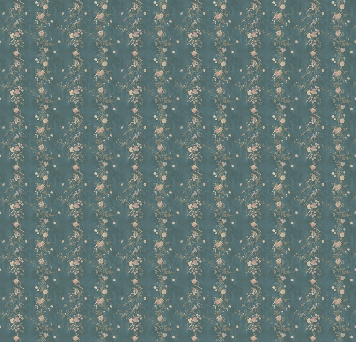 Floral Stripe Teal