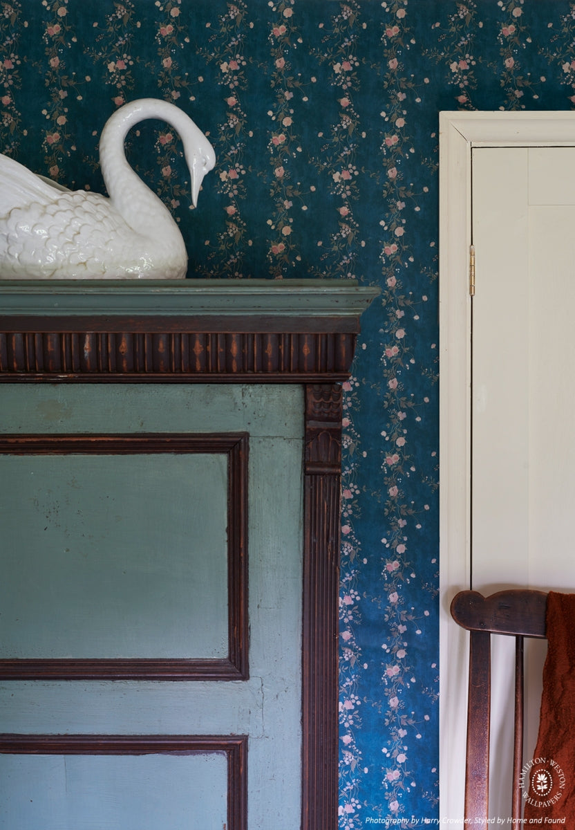 Floral Stripe Teal