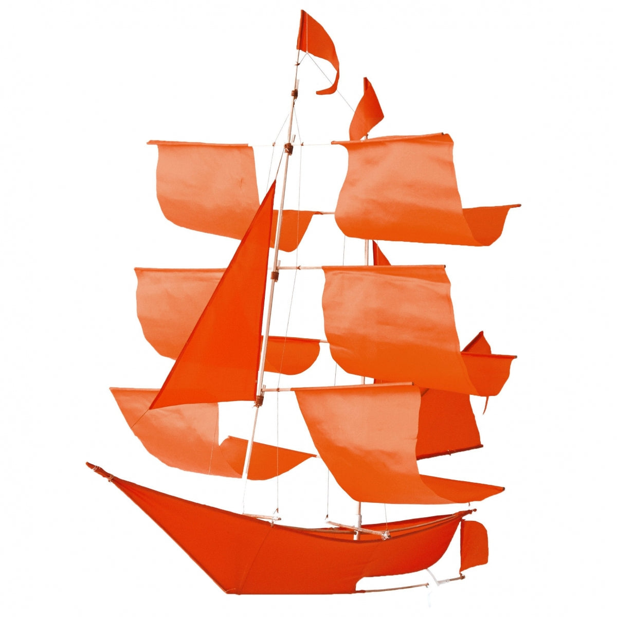 Haptic Lab Sailing Ship Kite Flame — handgemaakte vlieger én babymobiel in één, gemaakt door Balinese ambachtslieden