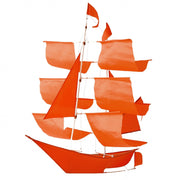 Haptic Lab Sailing Ship Kite Flame — handgemaakte vlieger én babymobiel in één, gemaakt door Balinese ambachtslieden