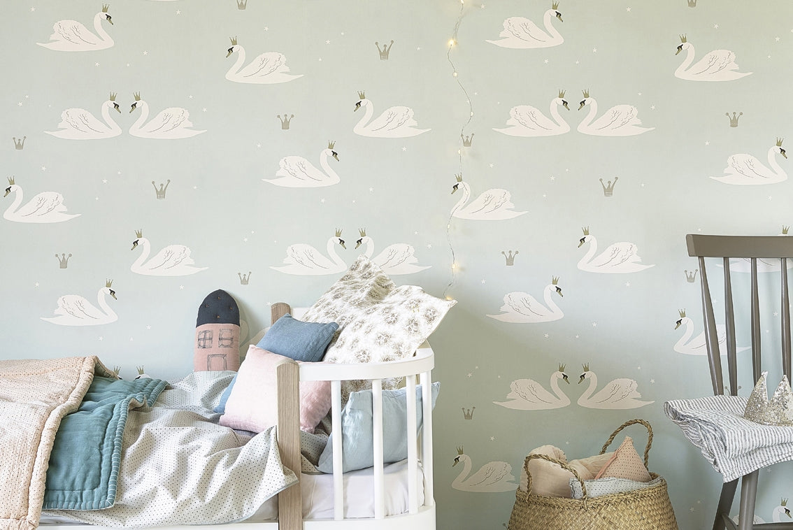 Swan Wallpaper Mint